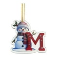 thumbnail image 1 of Christmas Acrylic Ornament for Tree Decorations 26 Letter Decorative Hanging Christmas Letters DIY Ornaments for Xmas Tree M, 1 of 7
