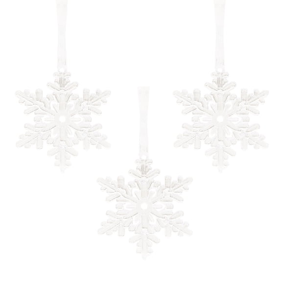 Christmas Acrylic Snowflake String - Transparent, Ice Hanging Design, for Tree/Indoor/Outdoor, Festive Decor, Reusable