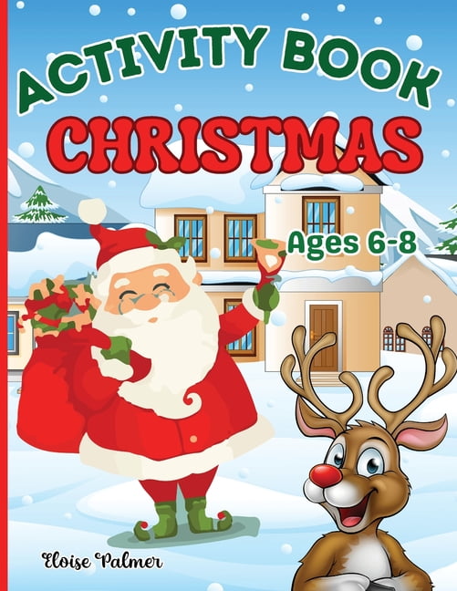 Christmas Activity Book for Kids Ages 6-8: Children Puzzles Activities ...