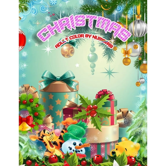 Christmas Adult Color By Numbers : a beautiful colouring book with Christmas designs on a black background, for gloriously vivid colours (Paperback)