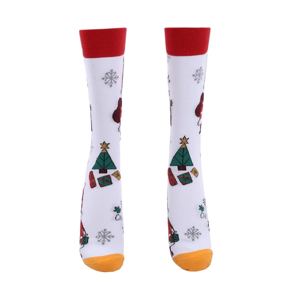 Christmas Adult Tube Socks with Cartoon Colorful Pattern Thick Holiday Slipper Sock Pack Gift