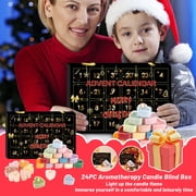 Christmas Advent Calendar 2024 Scented Candle Gift Set 24 Days Holiday Countdown Calendar with Aromatherapy Candles 3D Airplane Gift Box for Adults Women Men