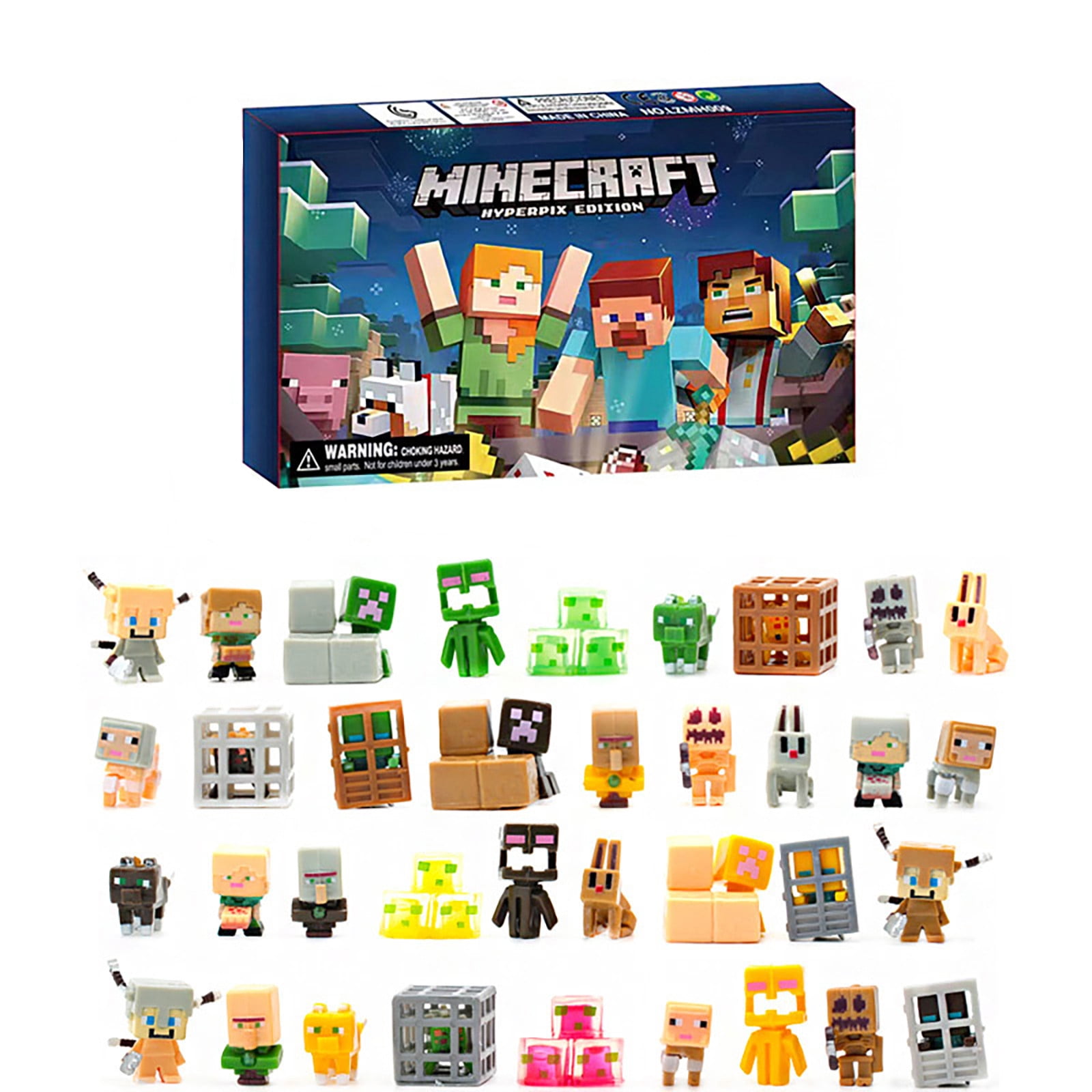 Christmas Advent Calendar 2024 for Kids Boys 24 Days Minecraft Toy