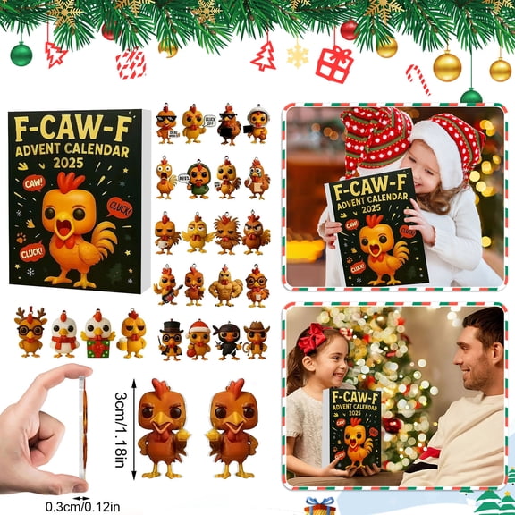 Christmas Advent Calendar 2025, 24-Day Countdown Calendar with Spooky Figures for Themed Parties and Seasonal Display