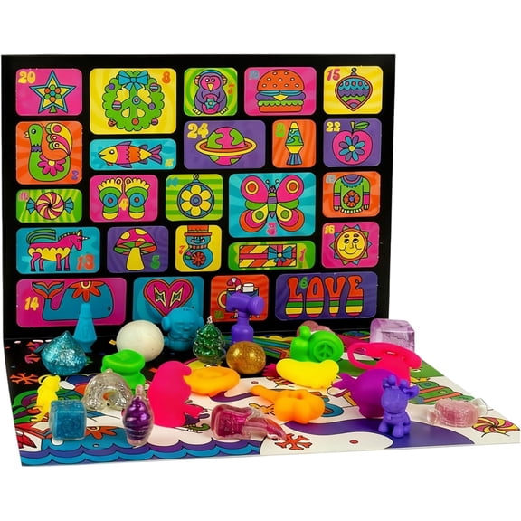 Christmas Advent Calendar 2025-24 Days of Sensory Surprises - Squshy Toys with Fun Shapes and Textures, Squshy Christmas Countdown Calendar for Kids Girls Boys Teens Christmas Party Favor Gifts