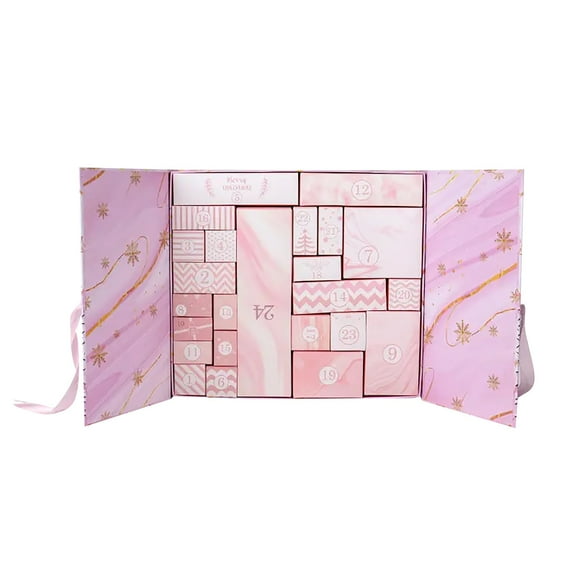 Christmas Advent Calendar 2025, Empty Advent Calendar to Till Yourself, 24 Days Christmas Countdown Advent Calendar, Reusable Countdow Boxes, Xmas Gifts for Boys Girls Teens Adults