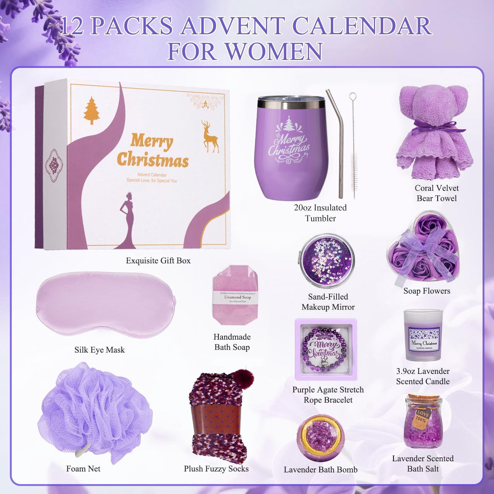 Christmas Advent Calendar 2026 12 Days of Surprises for Women - Walmart.com