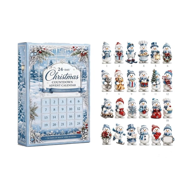 Christmas Advent Calendar 2026 – 24 Day Countdown with Santa and Snowman,A