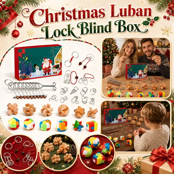Christmas Advent Calendar 2026, 24 Days Brain Teaser Puzzles for Kids Adults, Metal Wire Wooden Rope Logic Games, IQ Test Educational STEM Toys, Holiday Countdown Gift Box Stocking Stuffers