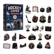 Christmas Advent Calendar 2026, 24 Days Christmas Countdown with 24 2D HOCKEY LOVER Theme Ornaments, Xmas Tree Decor, Holiday Gift Box