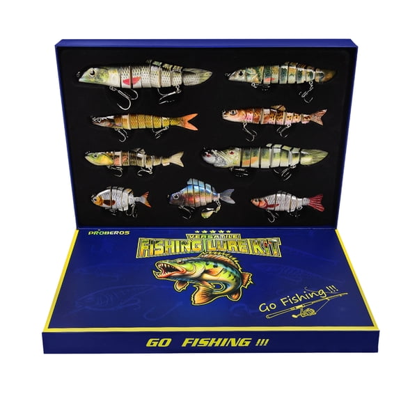 Christmas Advent Calendar 2026, 24 Days Fishing Lure Kit Countdown Gift Box, Multi-Jointed Swimbait Fishing Tackle Set, Christmas Gift for Anglers, Holiday Fishing Accessories