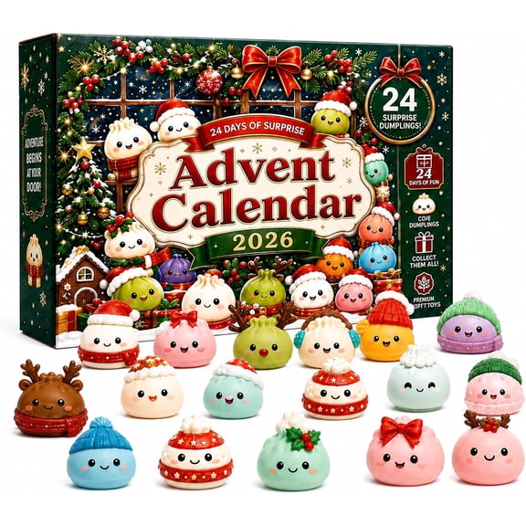 Christmas Advent Calendar 2026, 24 Soft Mini Figures for Christmas Countdown