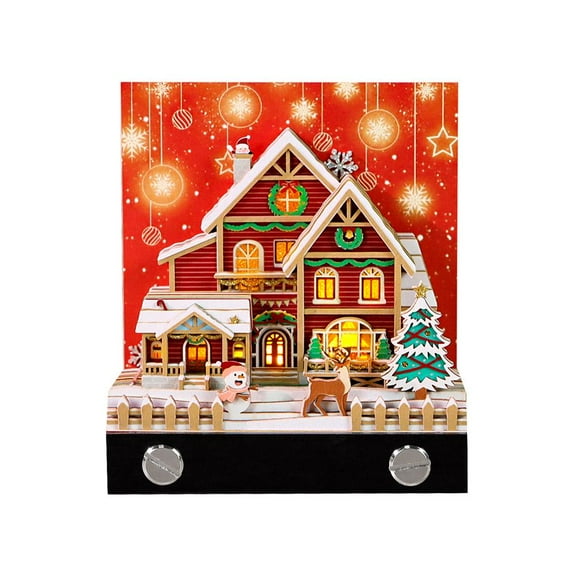 Christmas Advent Calendar For 2026 In 3D Christmas House Shape With Memo Pad And Desktop Organizer A Tear Away Gift With LED Light Ideal For Holiday Decor