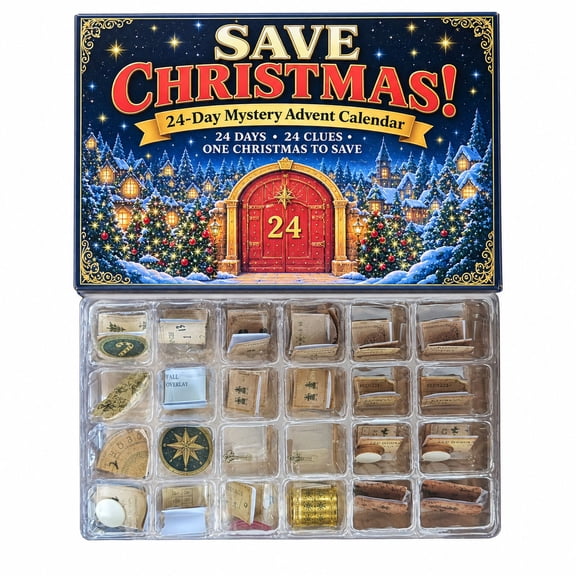 Christmas Advent Calendar, 2026 Countdown Calendar, 24 Days Holiday Countdown Box, Seasonal Decorations for Christmas Tree, Christmas Party Favors Gift, Party Settings