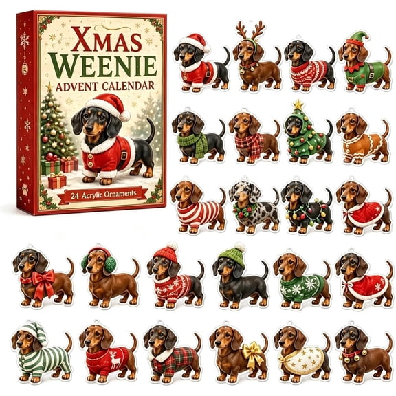 2026 Dachshund Advent Calendar 24 Days Collectible Surprises For Dog Lovers Christmas Holiday Decoration Gift