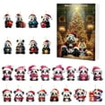 thumbnail image 1 of Christmas Advent Calendar, 24 Days 2D Panda Christmas Countdown Calendar, Acrylic Hanging Gifts, 1 of 6