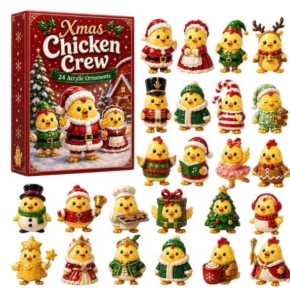 Christmas Advent Calendar, 24 Days Christmas Countdown Calendar Gift Box Cute Hanging Ornaments for Xmas Tree Home Party Holiday Decoration