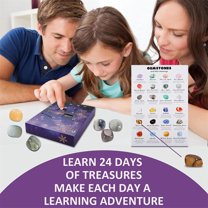Christmas Advent Calendar Countdown Set for Kids and Adults - 24 Days of Surprises Learning Kit with Identification Sheet for Holiday Festivities