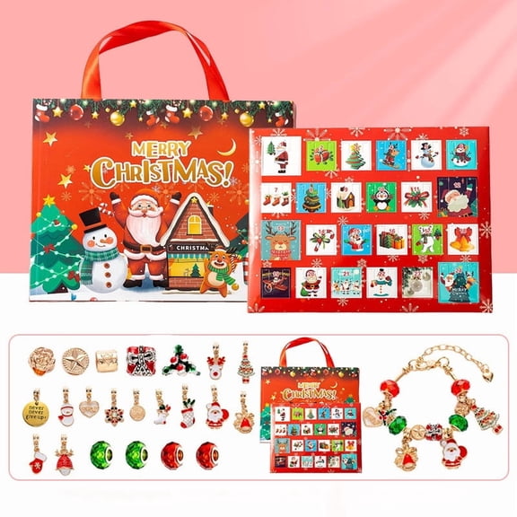 Christmas Advent Calendar Accessories, 24 Days of Xmas Countdown Calendar Blind Box Surprise, Creative Jewelry Charm Kit, 2025 Christmas New Year Birthday Gift for Teens WomenStyle 23