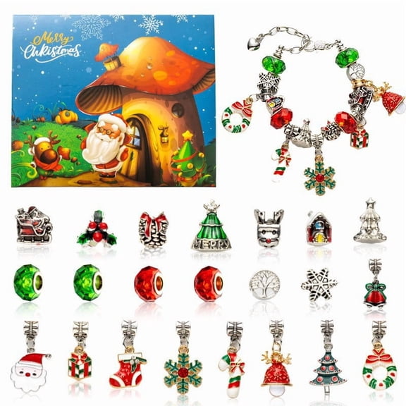 Christmas Advent Calendar Accessories, 24 Days of Xmas Countdown Calendar Blind Box Surprise, Creative Jewelry Charm Kit, 2025 Christmas New Year Birthday Gift for Teens WomenStyle 8
