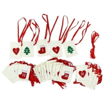 Christmas Advent Calendar Bags 31 Days Hanging Countdown Felt Gift Pockets for Party Festival Decoration