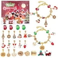 thumbnail image 1 of Christmas Advent Calendar Bracelets 2024 for Girls 24 Days Xmas Countdown Calendar DIY Jewelry Making Kit Gift 24 Charm Beads 2 Bracelets for Kids Teens Women, 1 of 5
