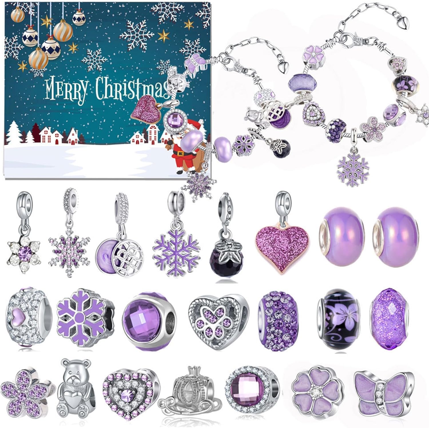 Christmas Advent Calendar Bracelets 2025 for Teenager Girls 24 Days ...