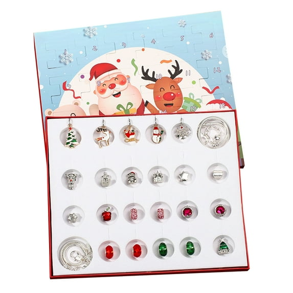 Christmas Advent Calendar Bracelets for Girls 24 Days Xmas Countdown Calendar DIY Jewelry Making Kit Xmas Gift