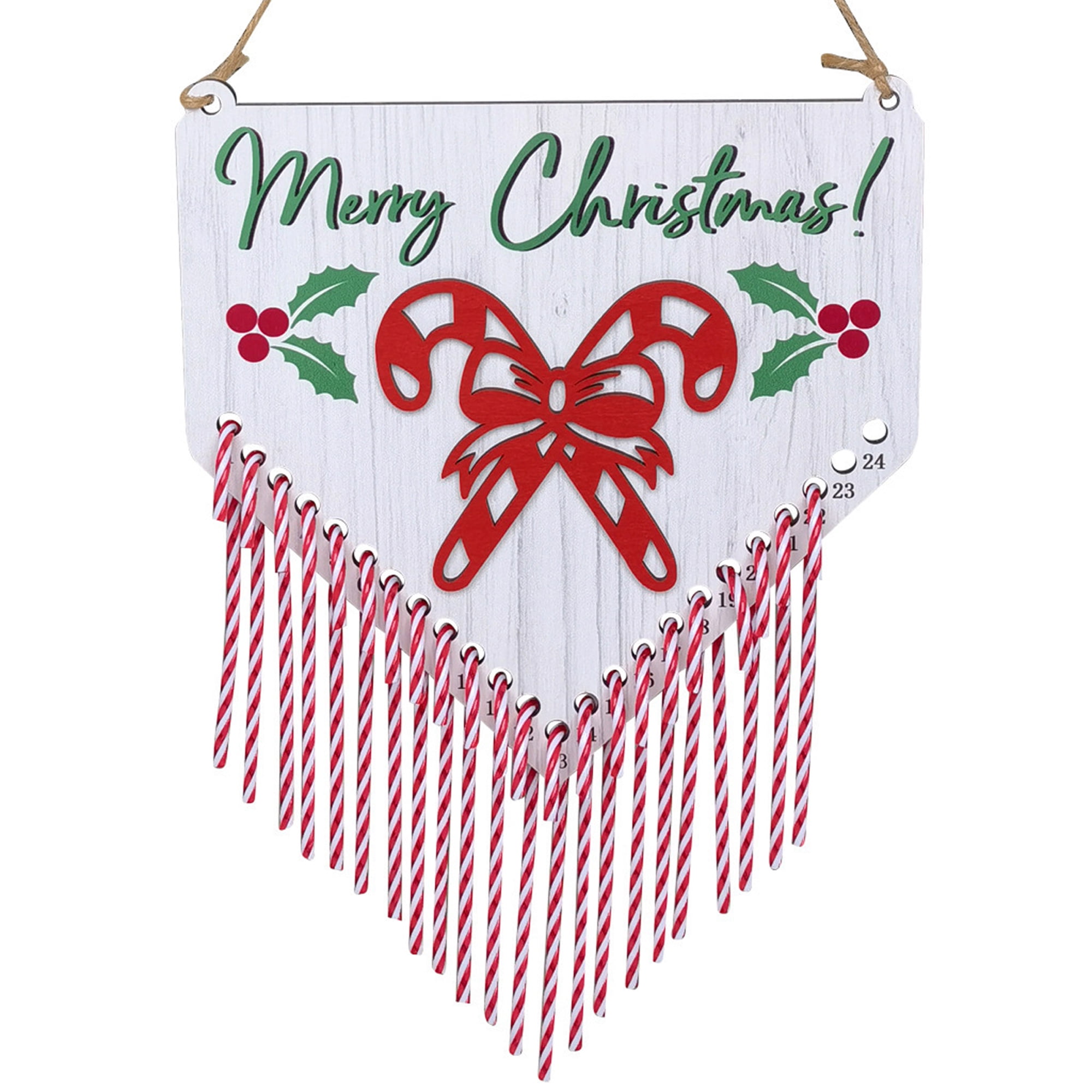 Christmas Advent Calendar Candy Canes Wall Hanging Countdown Calendar -  Walmart.com
