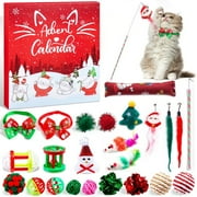 Christmas Advent Calendar for Cats 2025, 24pc Festive Feline Toy Collection with Teasing Sticks & Play Tunnel, Interactive Holiday Surprise Gift Set for Pampered Pets