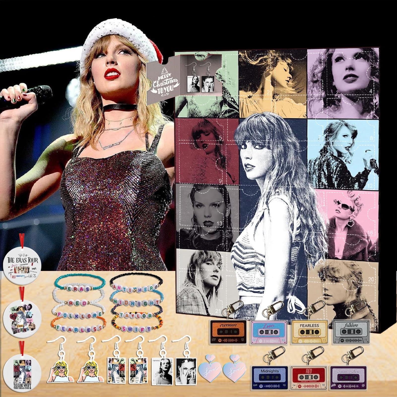 Christmas Advent Calendar Contains 24PC Taylor Swift's Fans Club Gifts