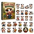 thumbnail image 1 of Christmas Advent Calendar, Dairy Farm Cow Themed 24 Acrylic Mini Christmas Ornaments Set, Holiday Countdown Gift for Student, 1 of 6