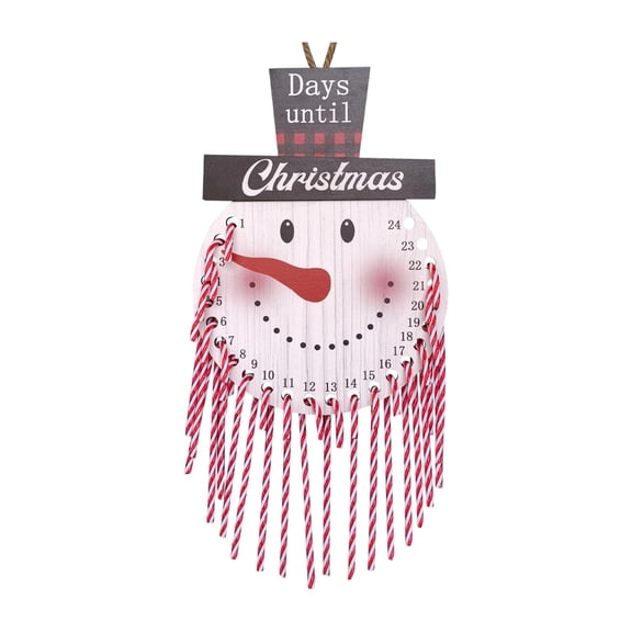 Christmas Advent Calendar Hanging Decor, Festive Santa Countdown Ornament for Holiday Home Decorations, Creative Wall and Tree Hanging Accessory, 1Pack B
