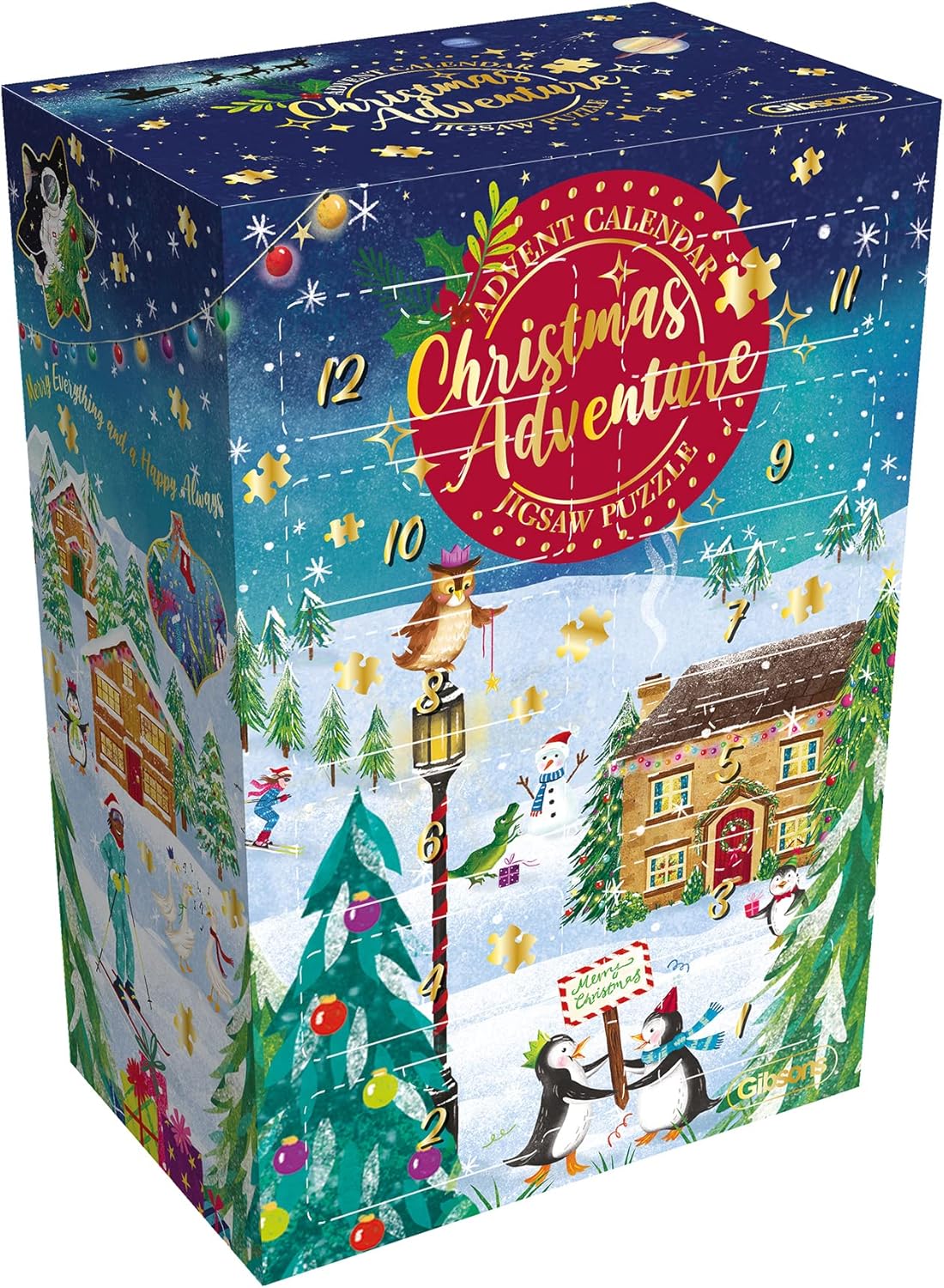 Christmas Advent Calendar Jigsaw Puzzle - Christmas Adventure | Sustainable Puzzle for Adults | Great Gift for Adults | CF  Games