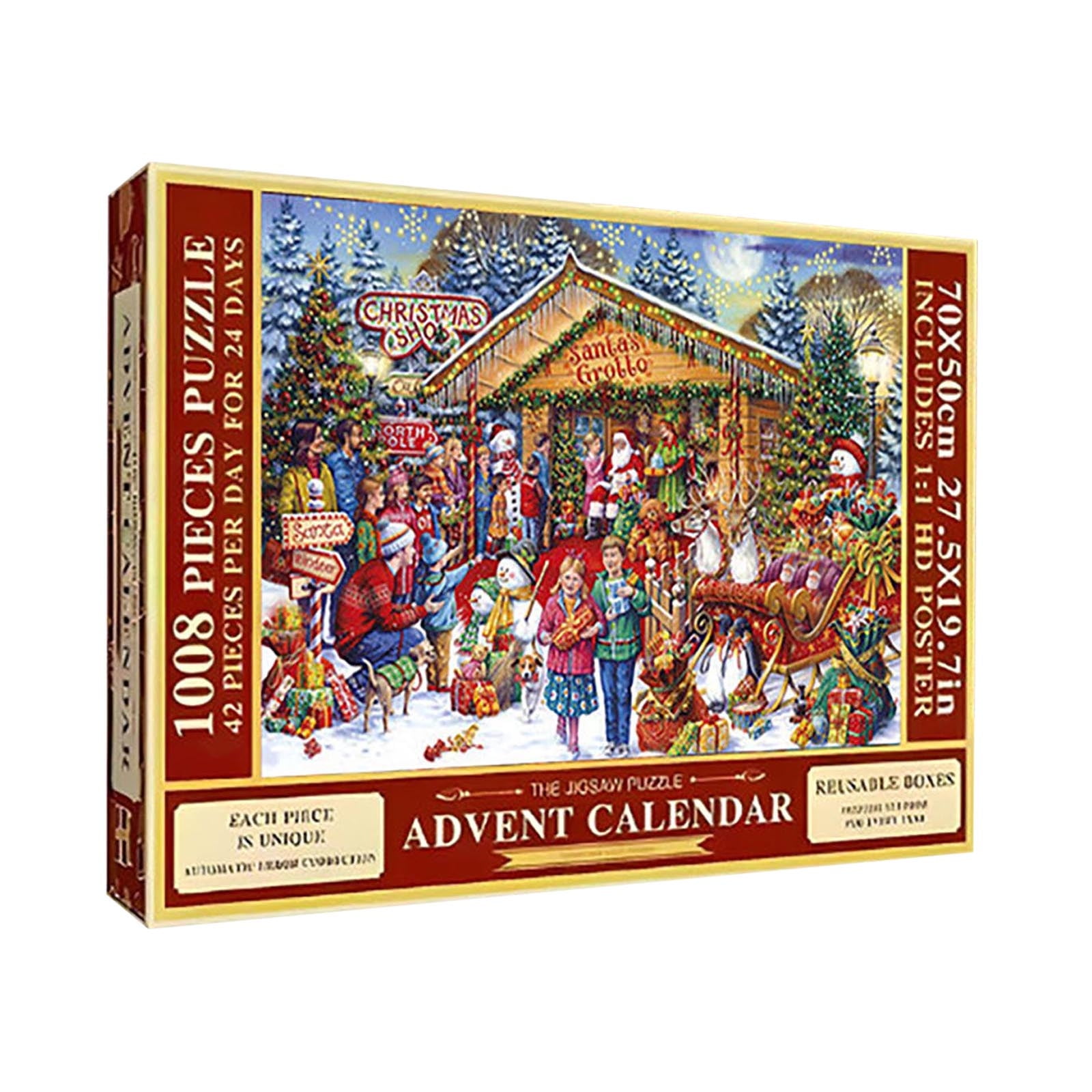 Christmas Advent Calendar Puzzle Christmas Countdown Calendar Puzzle