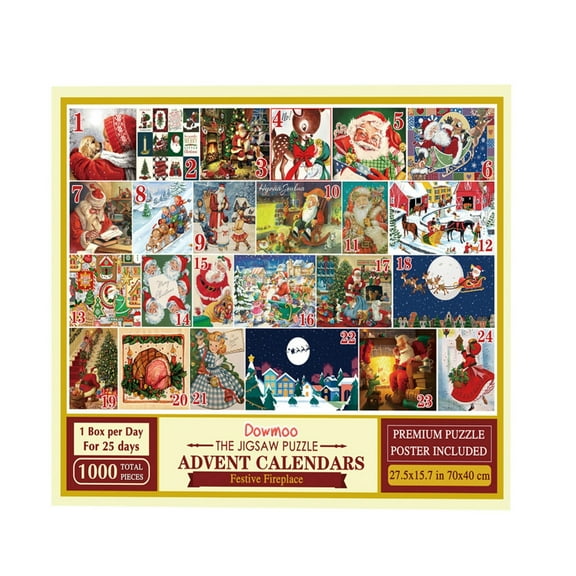 Christmas Advent Calendar Puzzle for Adults Perfect for Holiday Celebrations Christmas Countdown Calendar, with Puzzle