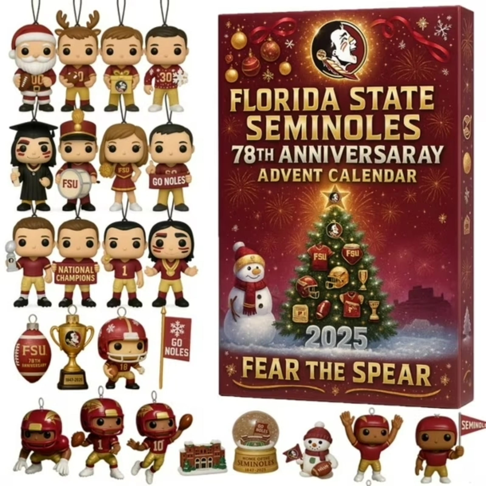 Christmas Advent Calendar Seminoles College Football Advent Calendar Christmas Advent Calendar Seminoles College Football Advent Calendar