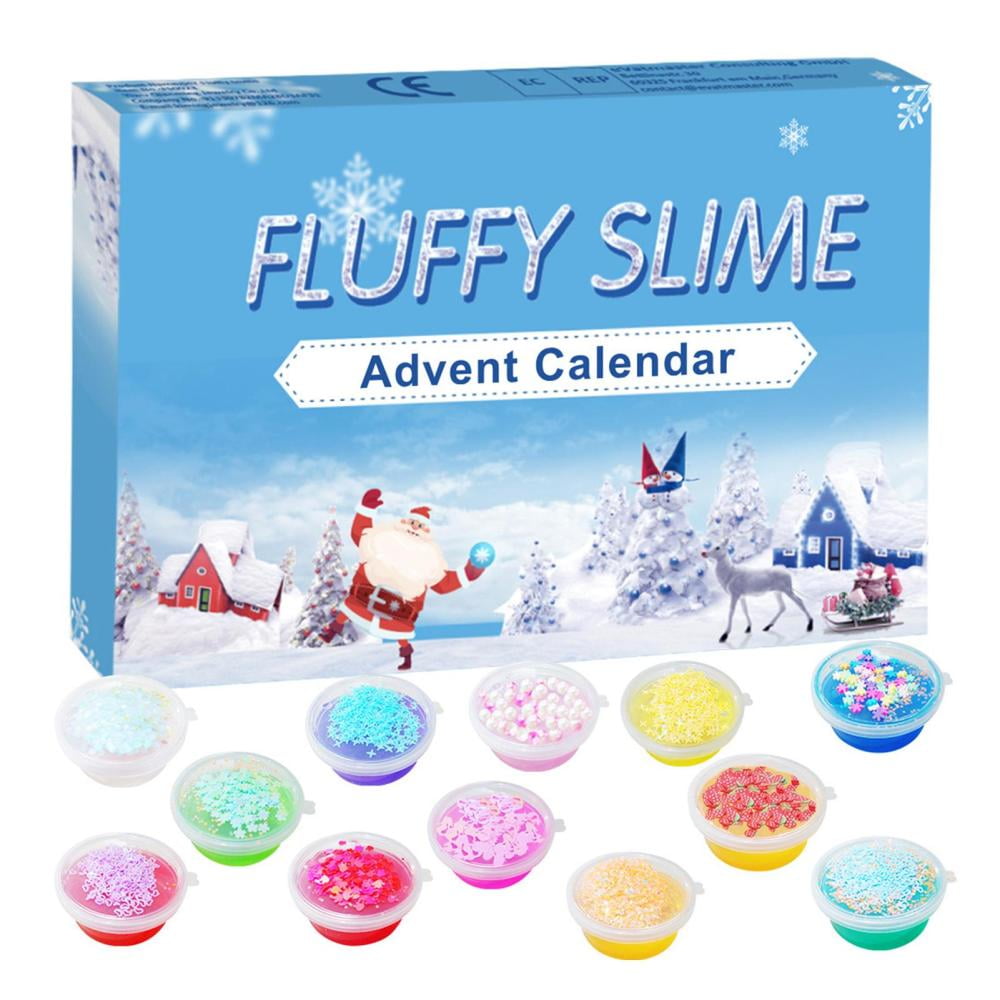 Christmas Advent Calendar Sensory Toys Slime Countdown Clendar DIY