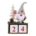 thumbnail image 1 of Christmas Advent Calendar Table Ornament,Rustic Wooden Blocks Countdown Box with Gnomes for Home Table Kitchen Christmas Decoration, 1 of 7