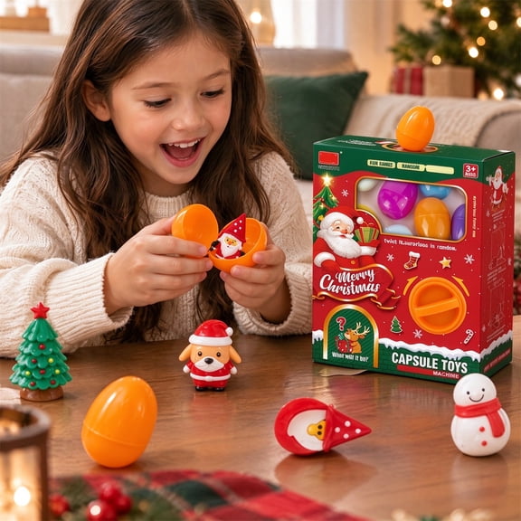 Christmas Advent Calendar with Random Surprise Figures, Interactive Mini Vending Machine Toy with Mystery Eggs, Festive Holiday Gift Set (1PC)