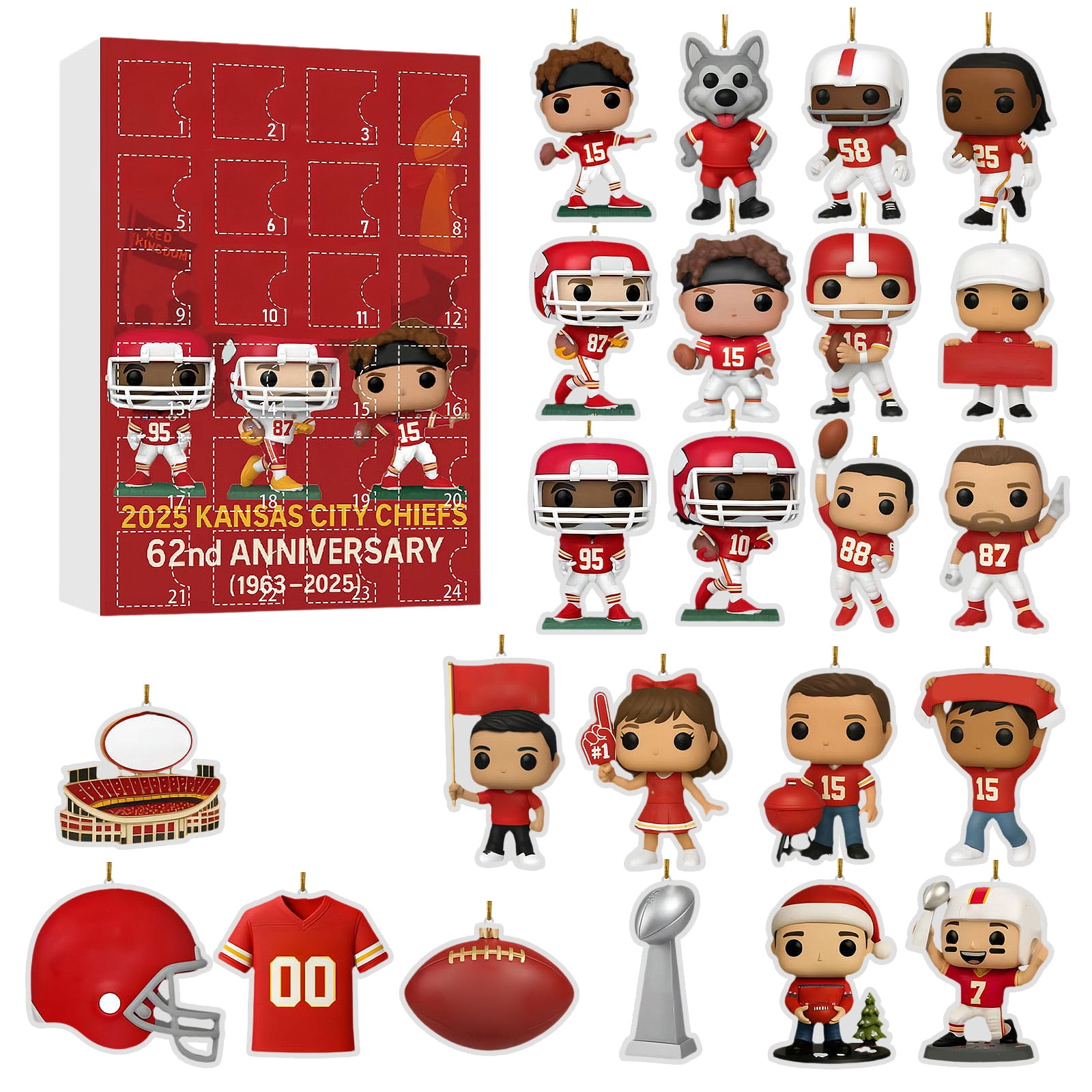 Christmas Advent Calendars Kansas City Chiefs 62th Anniversary 2025 Christmas Advent Calendars Kansas City Chiefs 62th Anniversary 2025