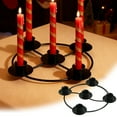 thumbnail image 1 of Christmas Advent Wreath Candle Holder with 5 Candle Capacity, Metal Advent Ring for Tapered Candles, Festival Table Centerpiece for Home, Party and Decorations, 1 of 5