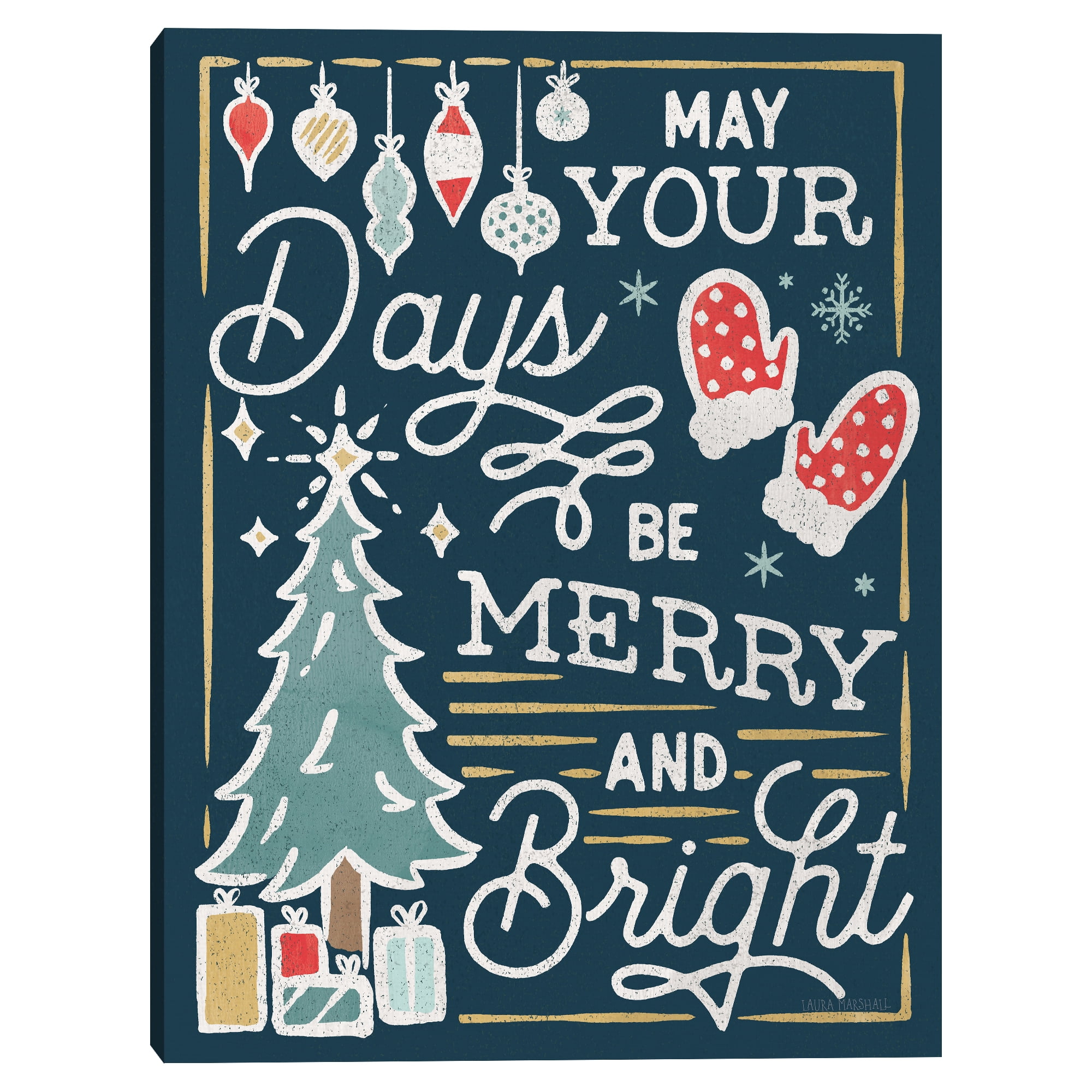 Christmas Adventrues VI Dark by Laura Marshall Canvas Art Print