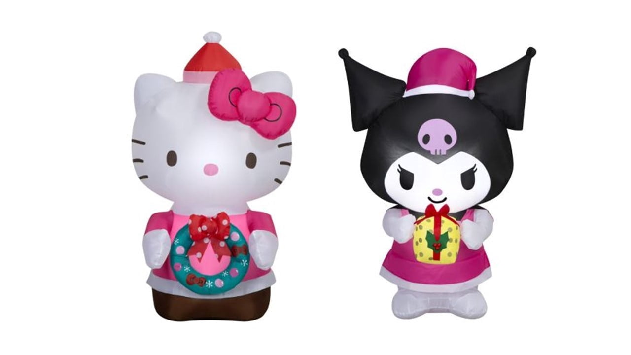 Christmas Air Blown Inflatables Hello Kitty in Dress and Kuromi ...