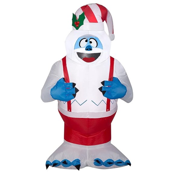Christmas Airblown Inflatable Bumble in Suspenders Rudolph, 3.5 ft Tall, White