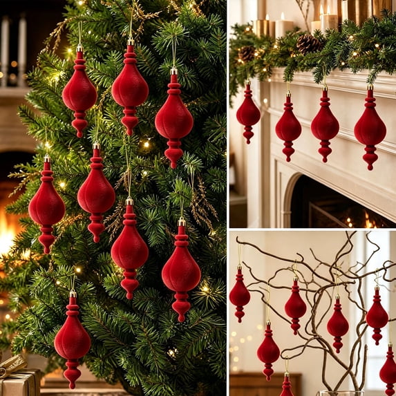 Christmas Alien Decorative Ball Set 8pc for Tree Holiday Ornaments Home ...