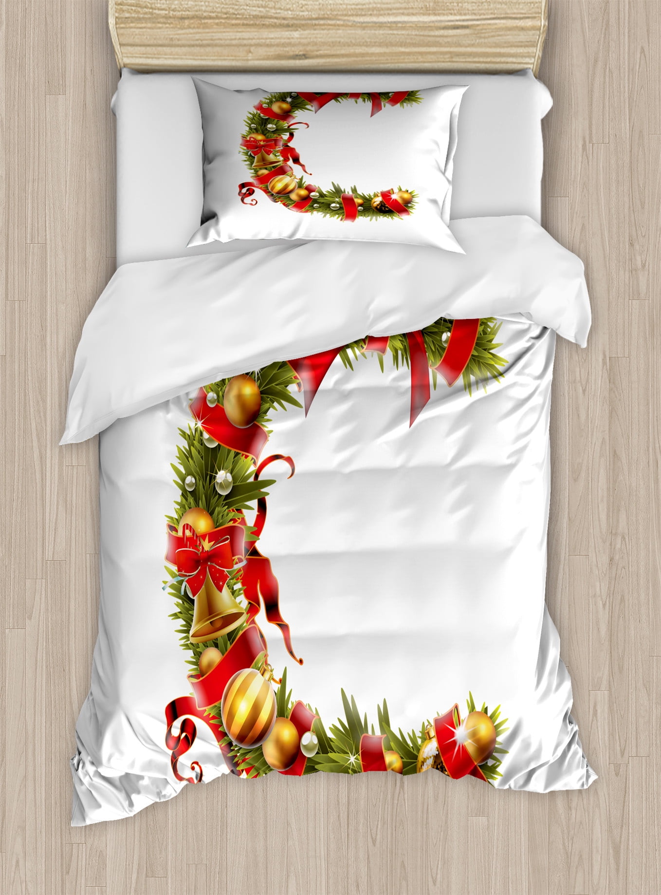 Christmas Alphabet Duvet Cover Set, Image of Tree Branches as C Letter ...