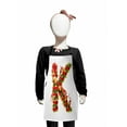 thumbnail image 1 of Christmas Alphabet Kids Apron, Colorful Depiction of K Letter with Ornamental Tree Branches, Boys Girls Apron Bib with Adjustable Ties for Cooking Baking Painting, Pearl and Olive Green, by Ambesonne, 1 of 2
