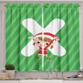 thumbnail image 1 of Christmas Alphabet Kitchen Curtains, Typographic Illustration of a Letter X and an Upbeat, Two Panels Drapes with Rod Pocket Room Decor, 55" X 45", Green Dark Coral White, by Ambesonne, 1 of 1