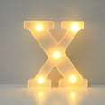 thumbnail image 1 of Christmas Alphabet Led Lights Colorful Letter Signs For Holiday Party Home Decoration Wall Window Decor Battery Operated Plastic Material Letter X X, 1 of 3